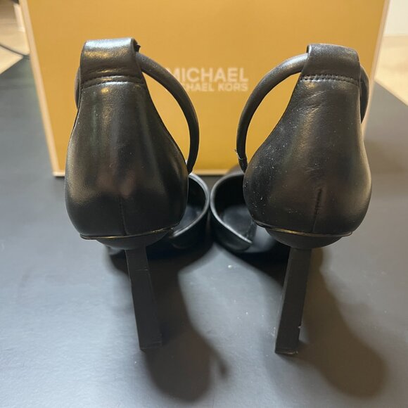 ALDO Black Leather Strap Heels — Size 6.5 - Picture 4 of 5